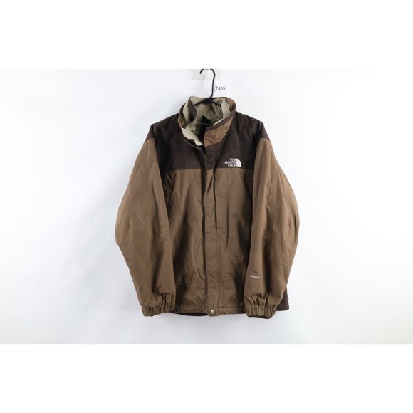 Vintage The North Face Large Spell Out HyVent 2 In 1 Triclimate Jacket Brown
